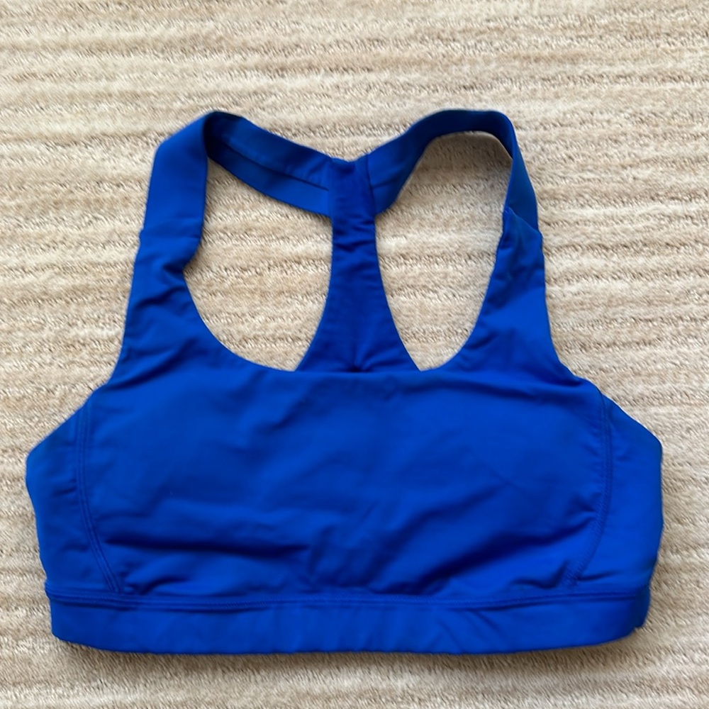 lululemon athletica fast lane Sports Bra cerulean blue